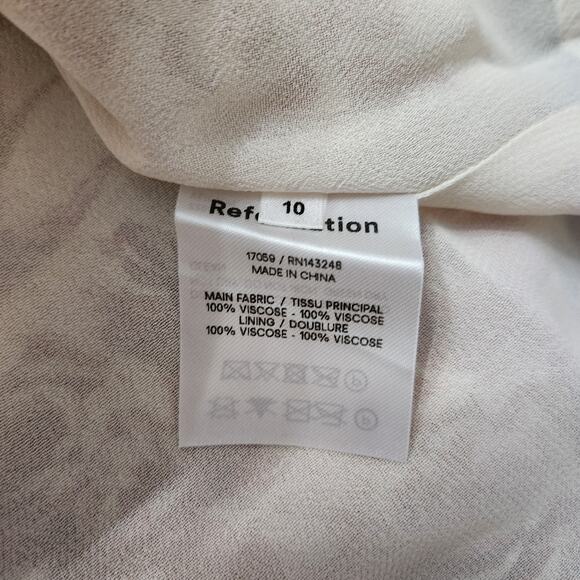 NWT Reformation Fawn Dress Toile De Jouy Red Size 10 - Picture 5 of 6